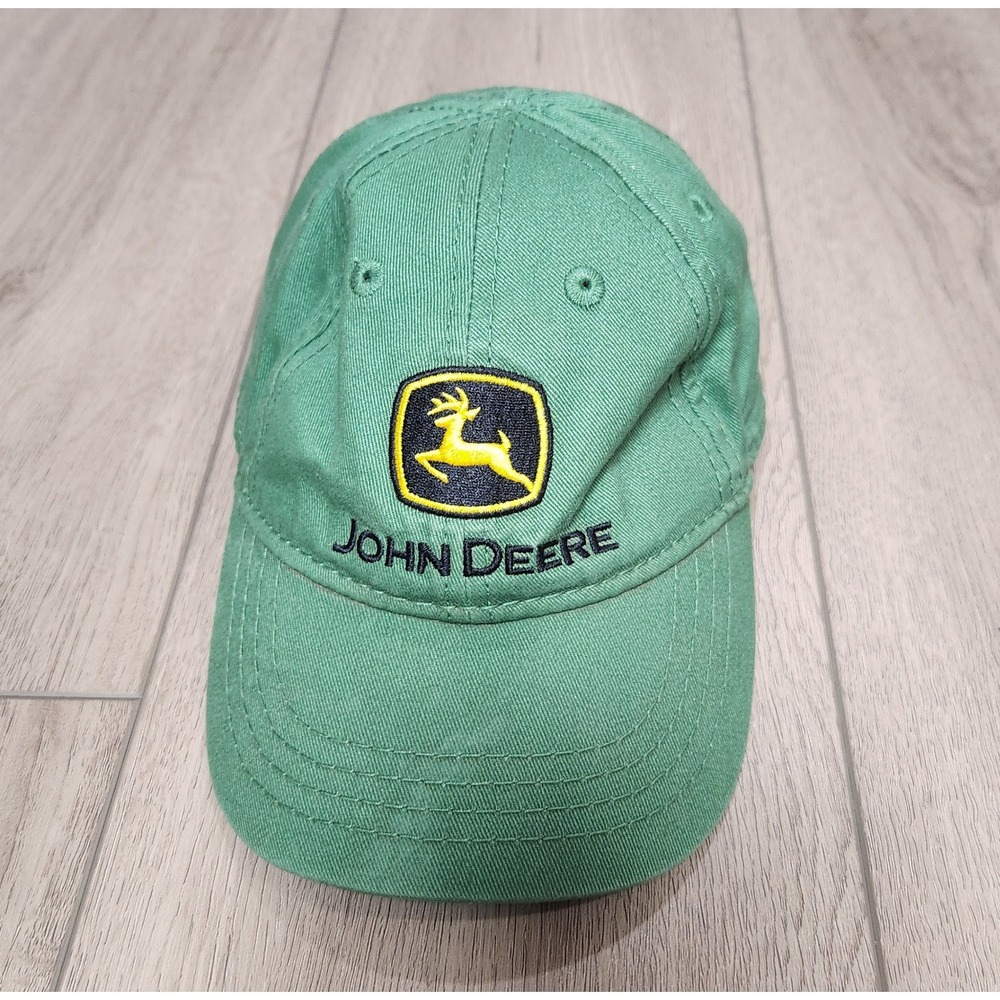 John Deere Kids Toddler Green Cotton Embroidered Logo Baseball Cap Hat